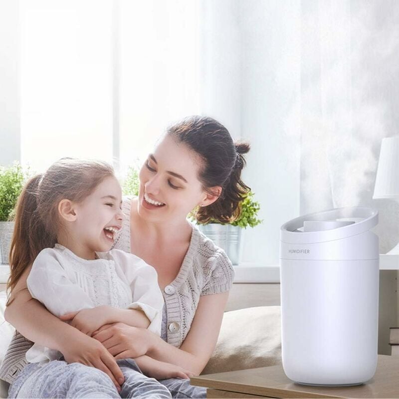 Humidificador de aire para bebé de 3L, humidificador ultrasónico silencioso, 30 horas de funcionamiento, 2 autobuses, 3 modos de brumización - 4