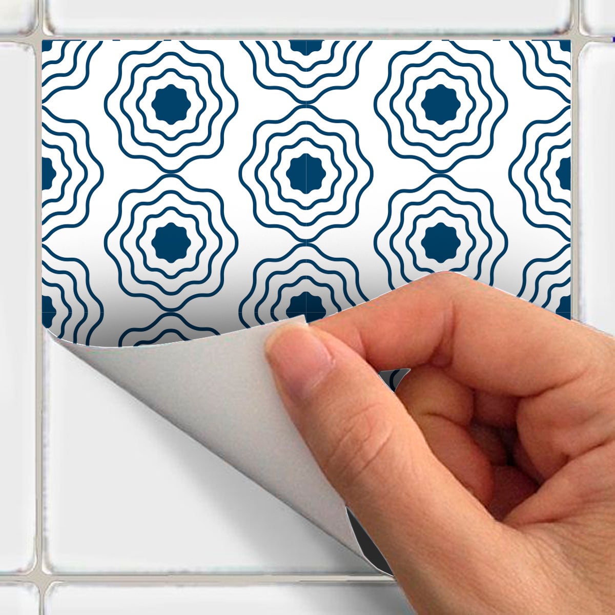 16 vinilo baldosas escandinavo Hadar - adhesivo de pared - revestimiento sticker mural decorativo - 16stickers15x15cm - 5