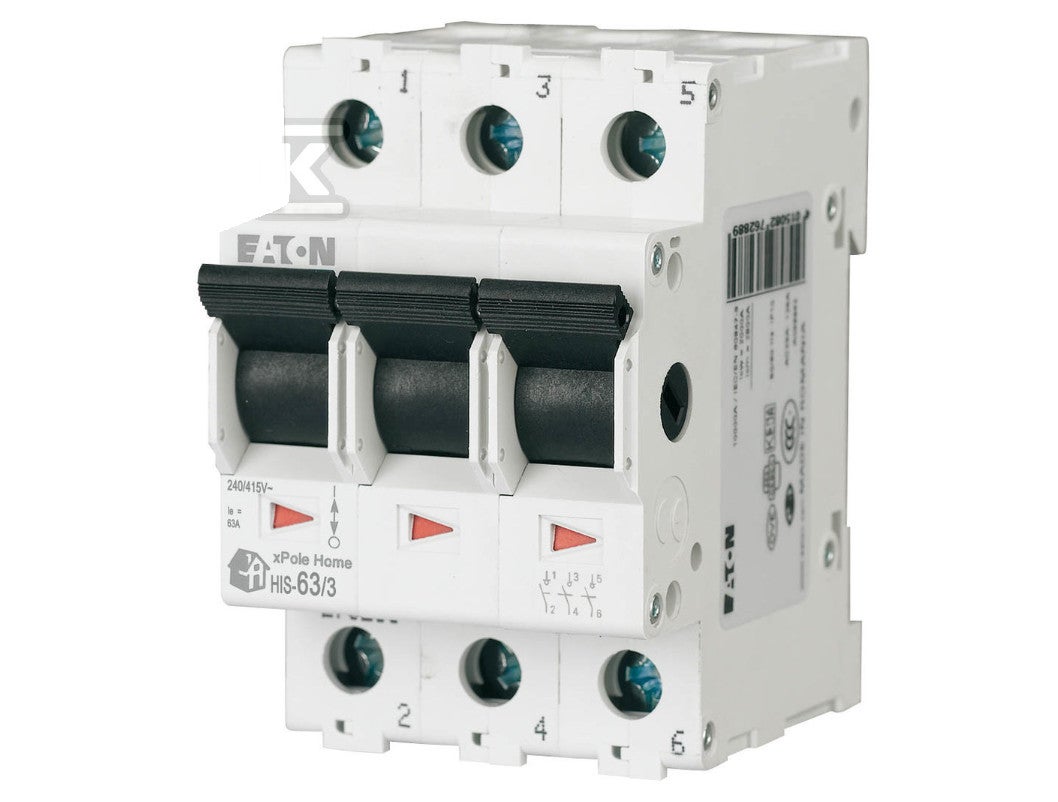 Interrupteur Principal ABB - 63 A, 3 Pôles, Pour Tableau Électrique Sur Rail DIN