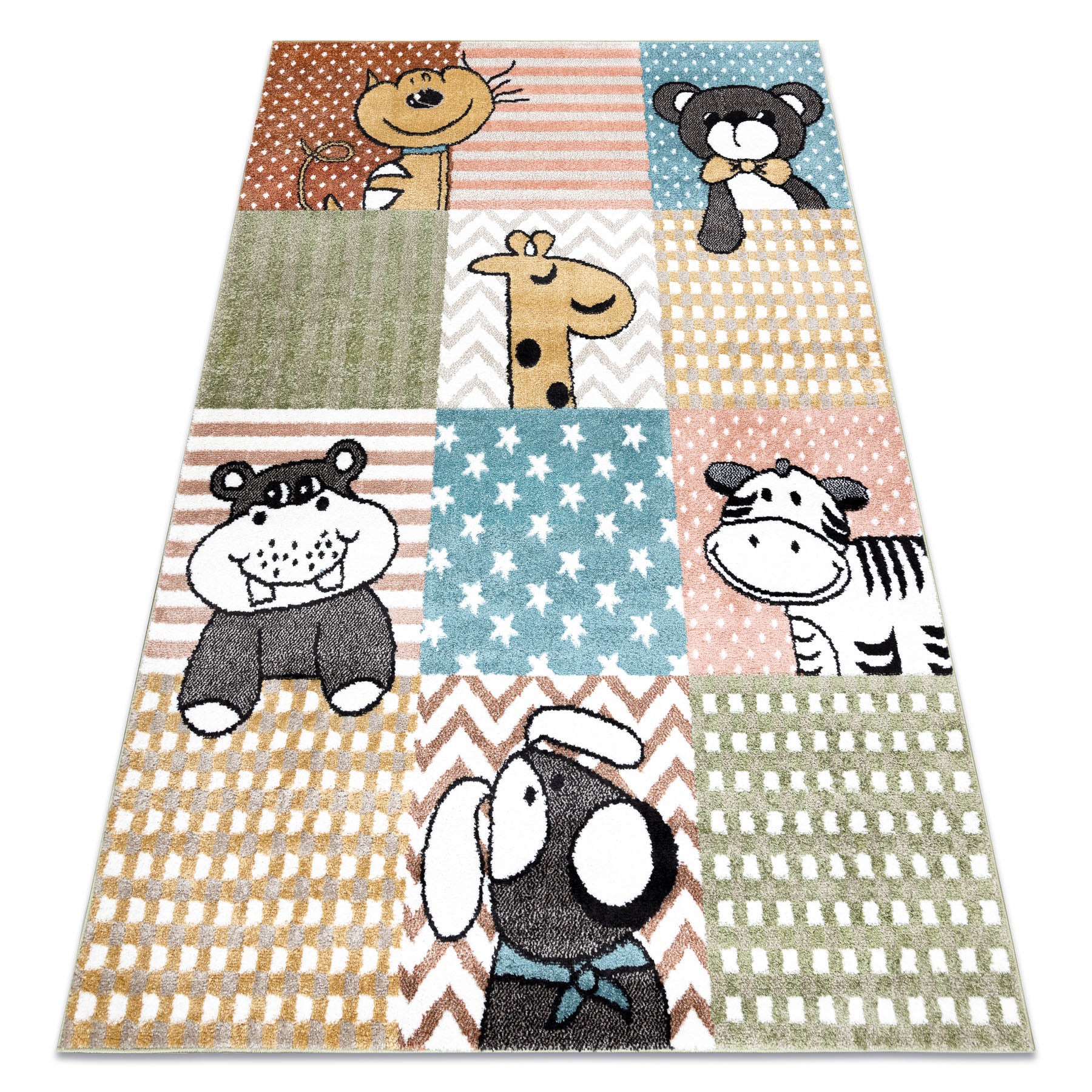Dywan FUN Pets dla dzieci, zwierzęta multi kolorowy 180x270 cm