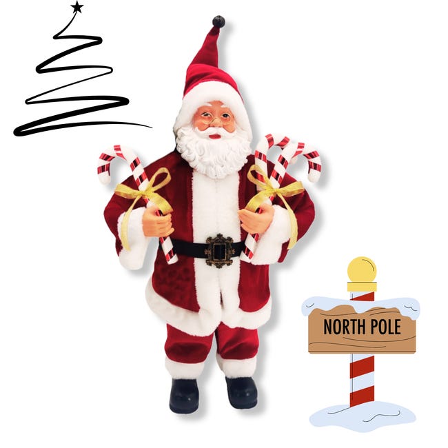 Casa Padrino Scultura Decorativa Di Lusso Babbo Natale Con Campanello Rossa Multicolore A 185 Cm Figura Decorativa Natalizia Grandezza Naturale Scultura Decorativa Xxl Figura Decorativa Xxl - Foto 5