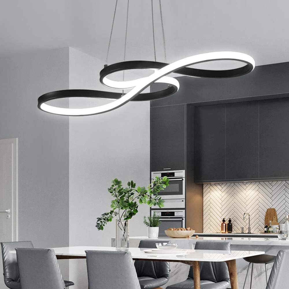 GLAMARIS Suspension LED Scandinave 58W,3000-6500K Réglable,Télécommande Incluse,75x32x100cm,Éclairage Décoratif pour Salon et Salle à Manger - 5