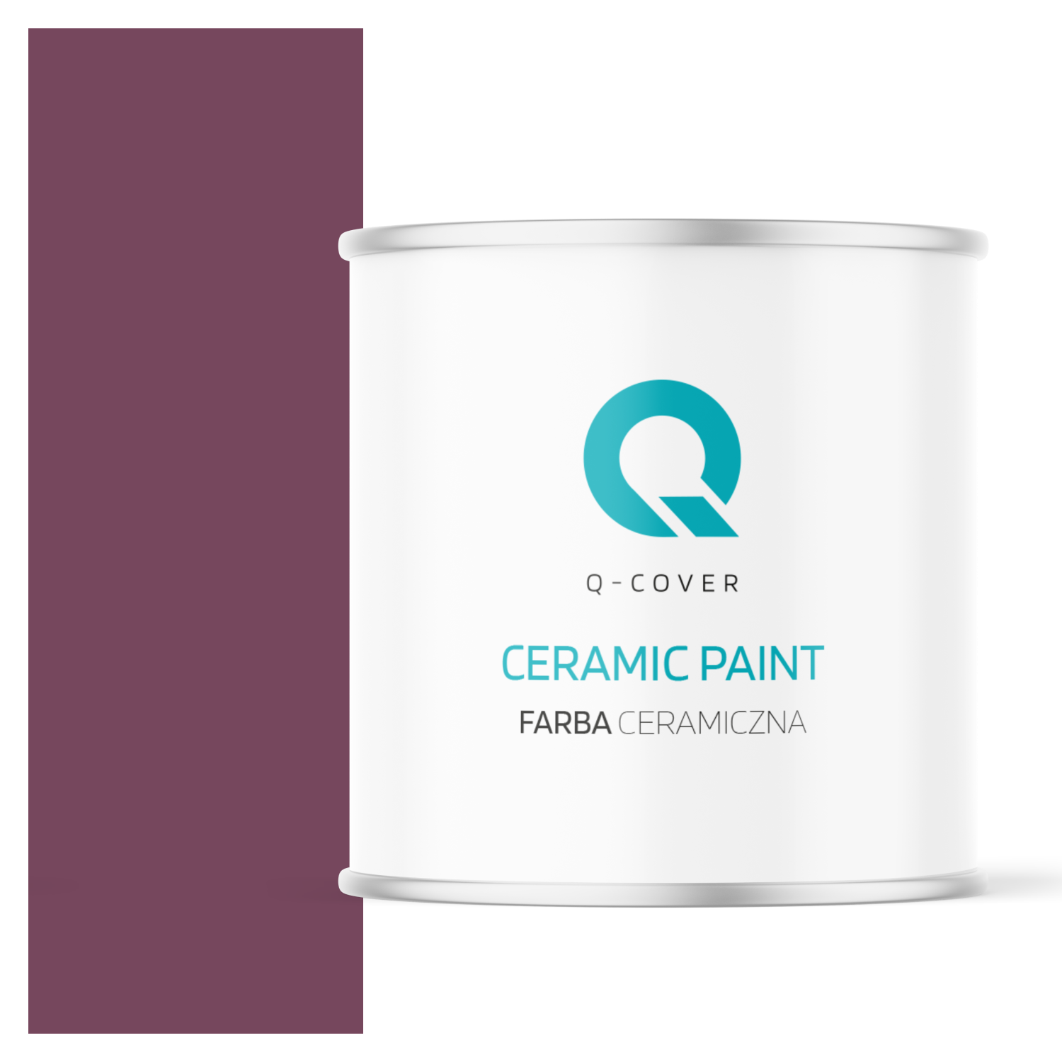 Farba Ceramiczna Do Ścian i Sufitów Q-Cover Bordowy H2809 Głęboki Mat 2L