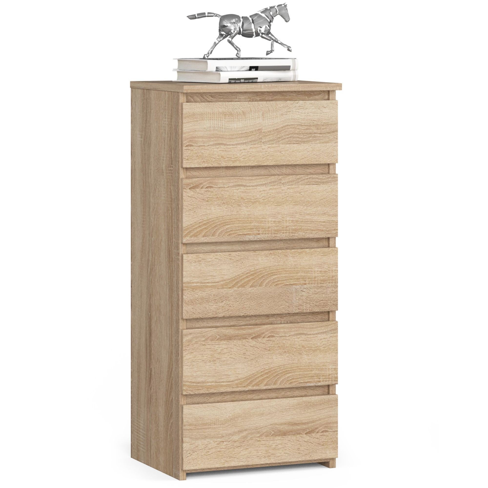 Komoda AKORD CL5 Dąb Sonoma 40 cm 5 szuflad kolor Dąb Sonoma mat 40x35x92 cm