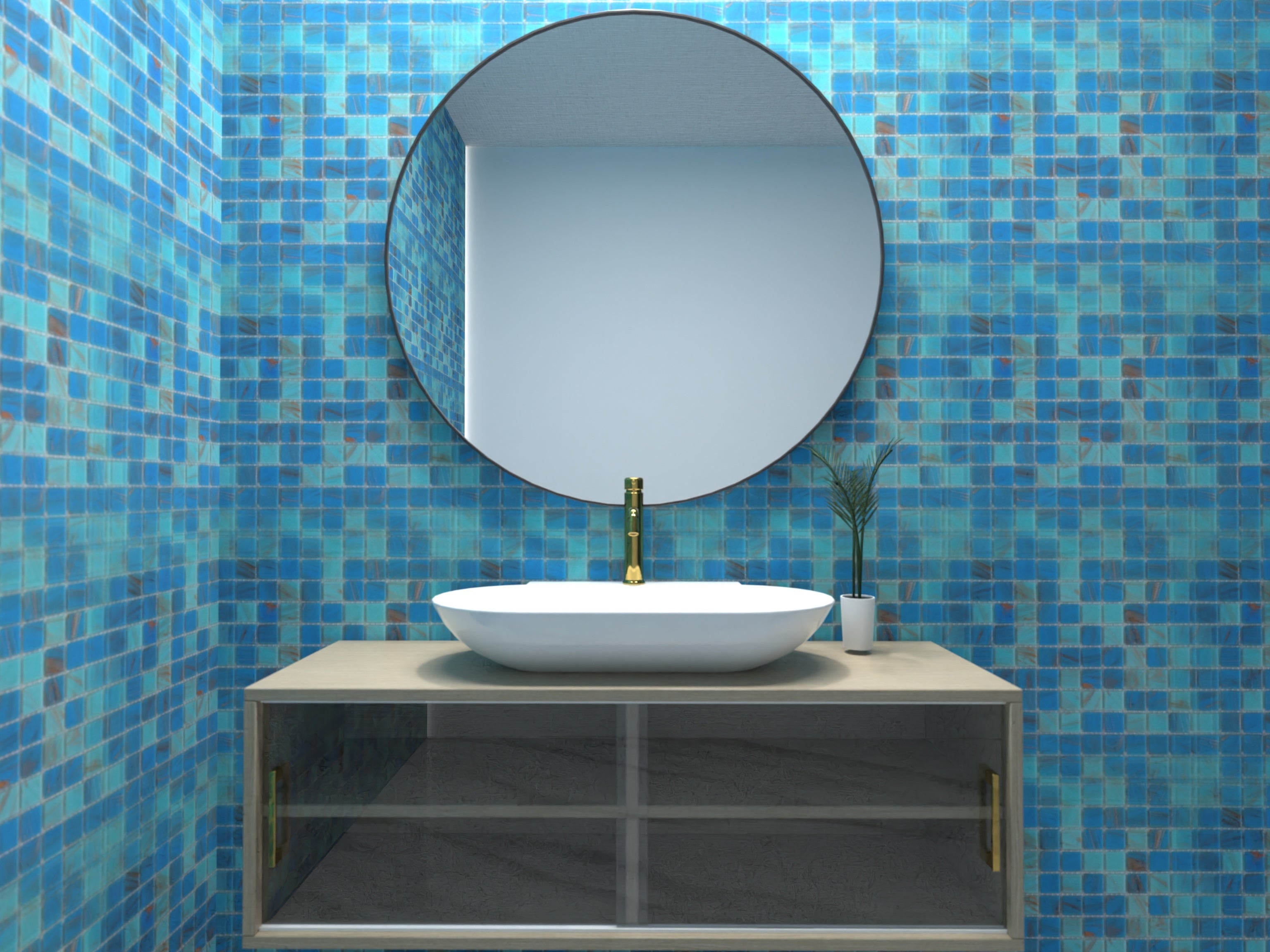 Mosaïque - MOSANI - MOS11H-0504 - Céramique - Hexagonale - Sarcelle