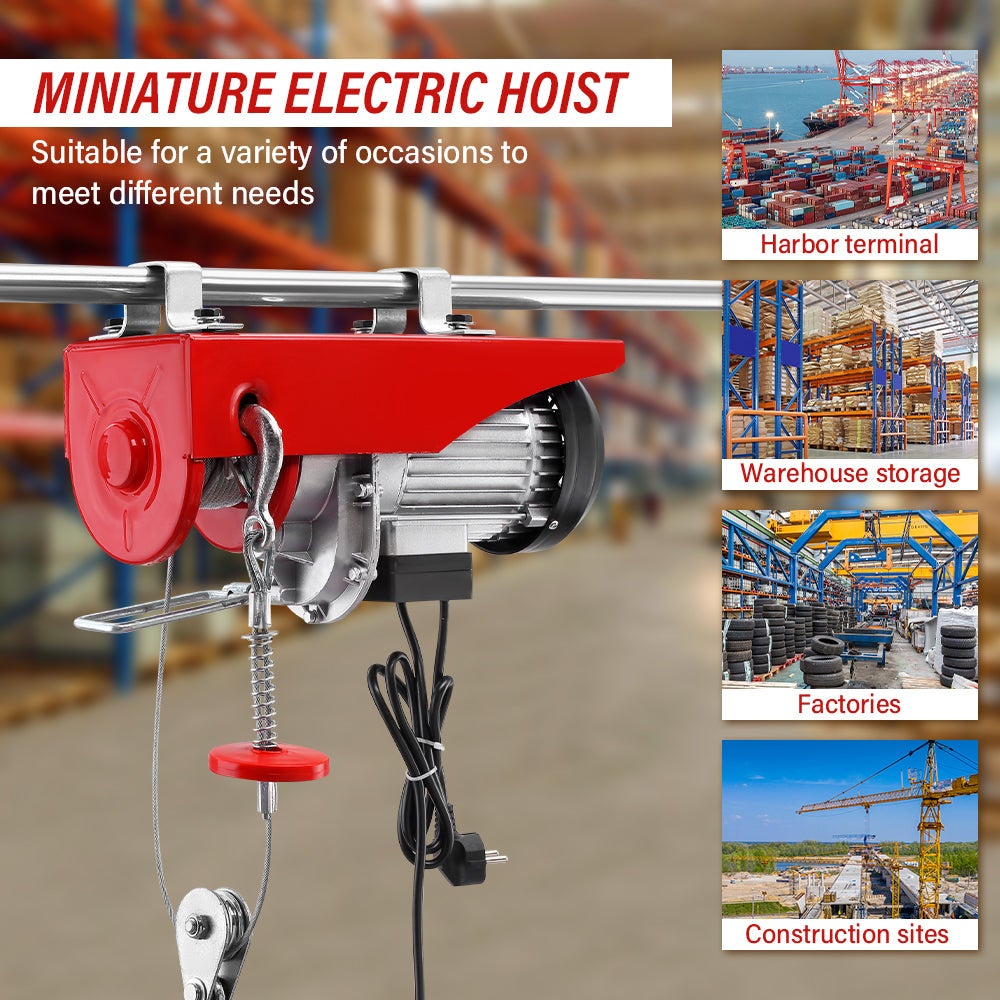 TEENO Treuil Electrique et Bras de support de palan électrique,Chevre de Levage 220v 1450W - 4