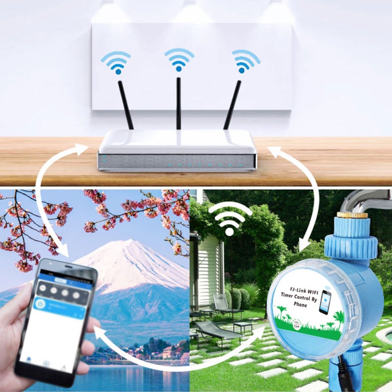 Sprinkler Timer Automatic Irrigation Controller Watering Timer APP Télécommande WiFi Connection pour Garden Lawns Patio Agriculture - 5
