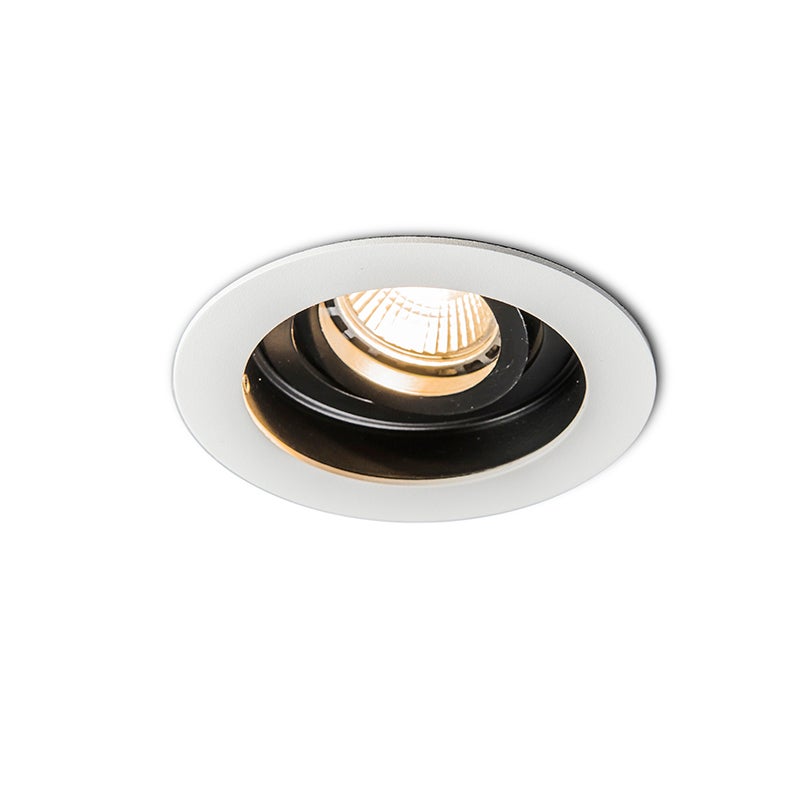 Qazqa reflektory wpuszczane - Rondoo - biały, gu10, max. 50w, kompatybilny z żarówką LED, 10.4cm, okrągły, IP20oświetlenie