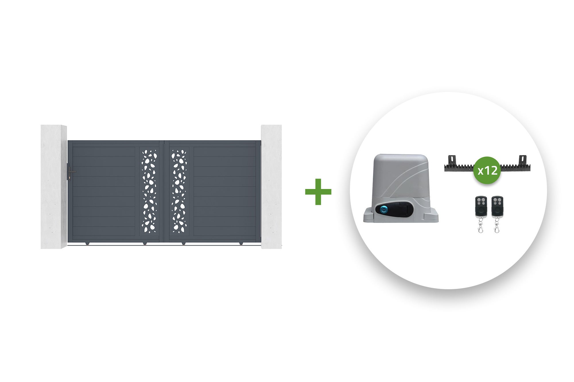 Pack puerta corredera automática 3m SUNNY 300C160 + motor RANGER C300