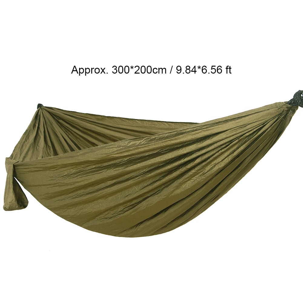 Hamac double portable pour camping et voyage avec sangles pour arbres (300 x 200 cm) - 2