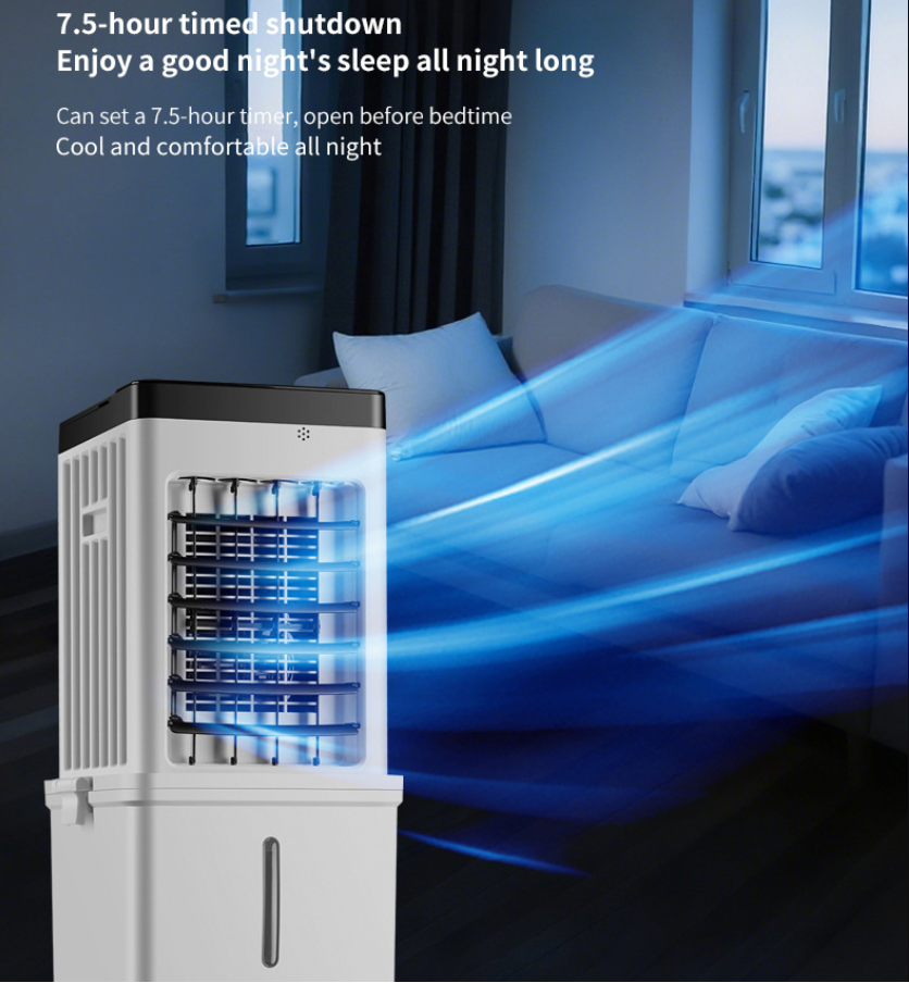 Refroidisseur d'air, climatiseur domestique, ventilateur, avec télécommande, 3 vitesses, minuterie, avec réservoir d'eau de 15 litres - 3