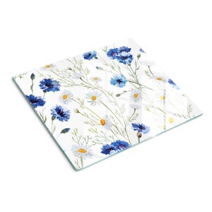 Planche à Découper Moderne en Verre Avec Motif Imprimé 60x52 Pivoine noire