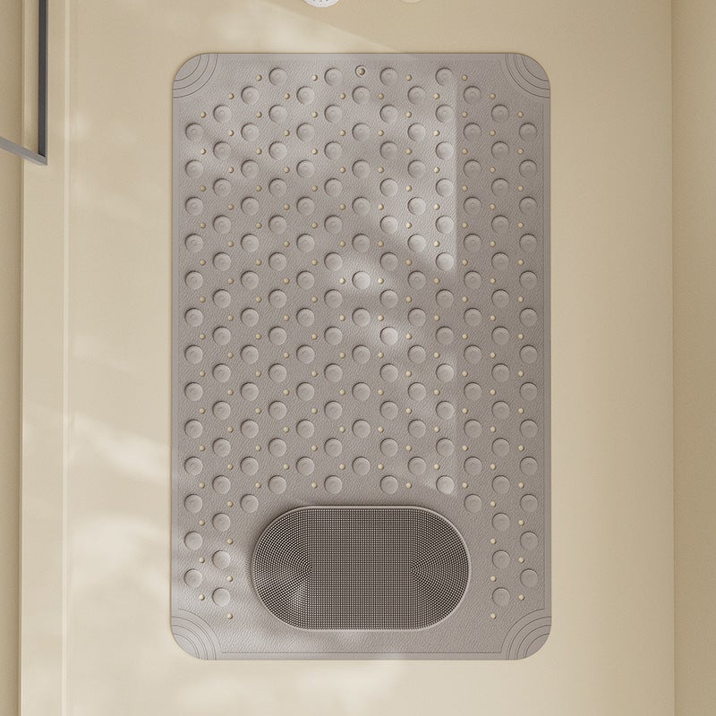 Antypoślizgowa mata łazienkowa, mata do kąpieli, mata do masażu łazienkowego, z przyssawkami antypoślizgowymi, 36×70 cm - khaki