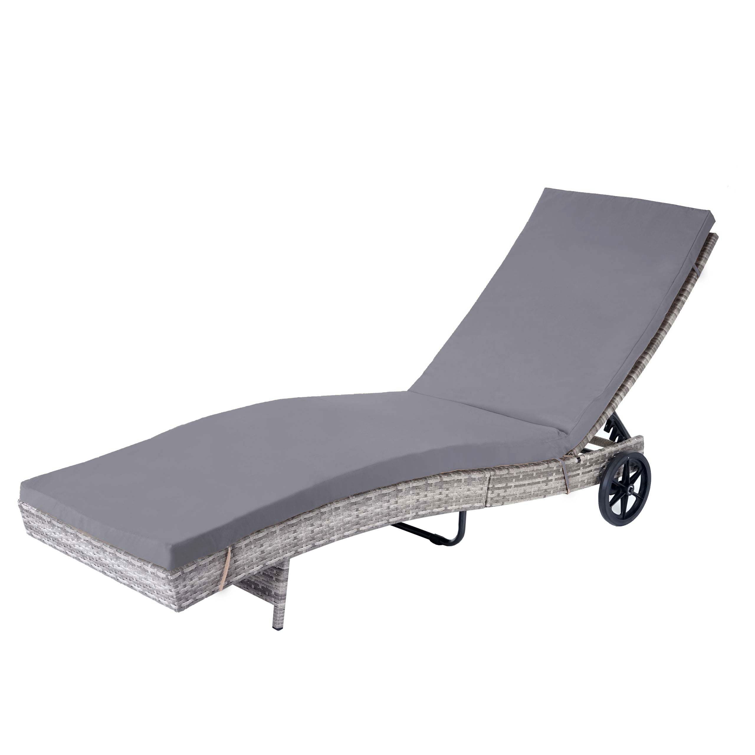 Salottino Da Esterno 2x Divani Con Tavolo HWC-G16 Polyrattan Grigio Cuscino Grigio Scuro 84287613