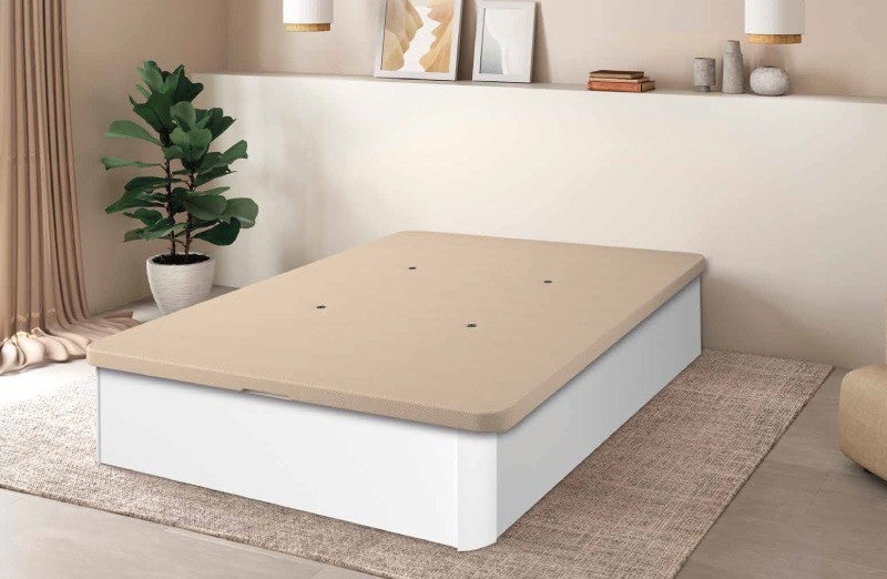 Canapé Abatible Gran Capacidad Guadiana 90x190 Blanco | Tapa Tapizada 3D + 4 Aireadores | Fabricado en España | Con subida a domicilio - 3