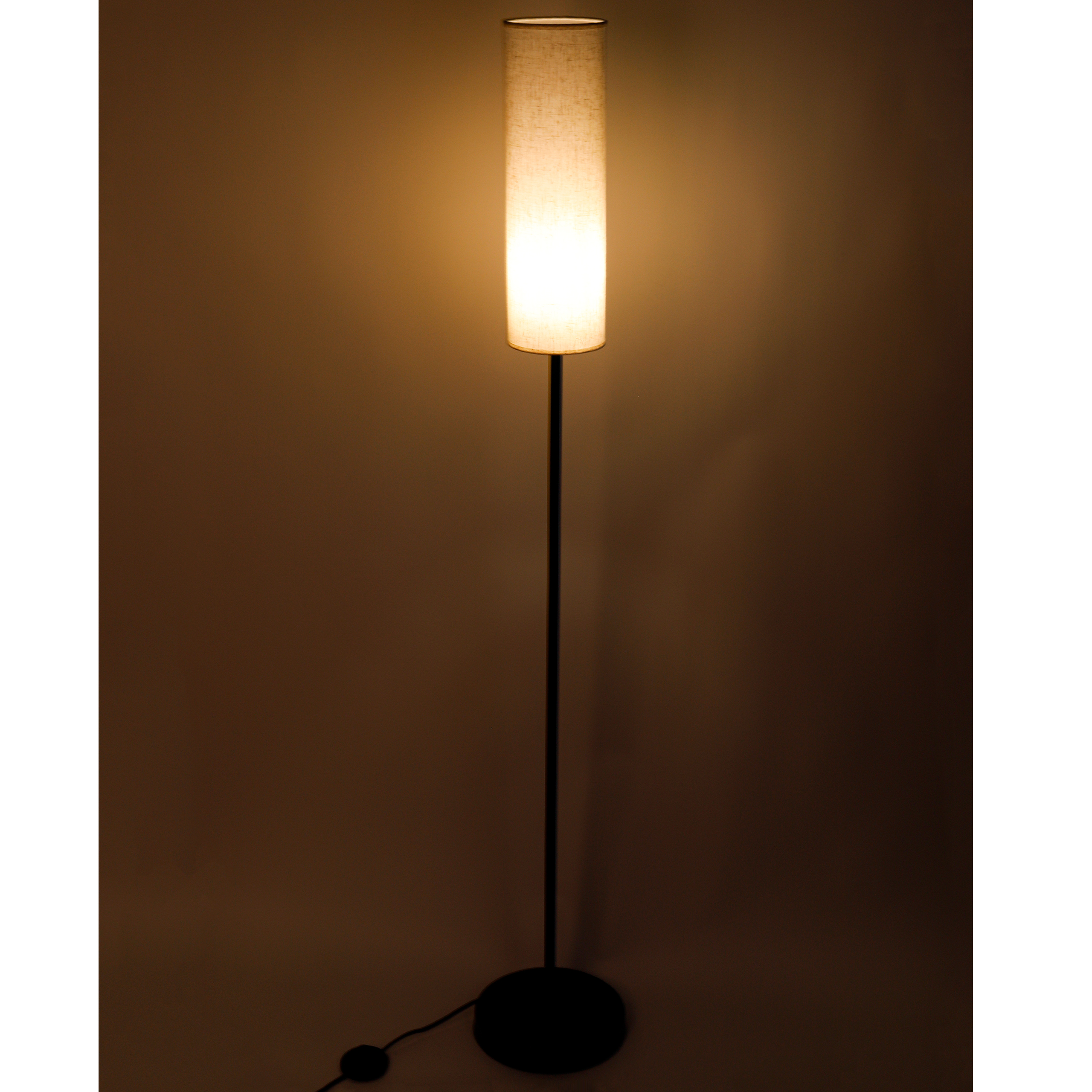 Lampa podłogowa Passo E27 150cm IP20 klosz rattanowy czarna stojąca MasterLED - 3