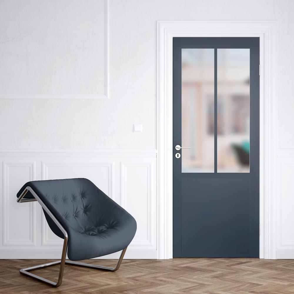 Sticker Français Sticker Porte Verrière Atelier 3 Vitres - 204x73 Cm - Déco Industrielle - Fabrication Française Décoration Porte Industrielle