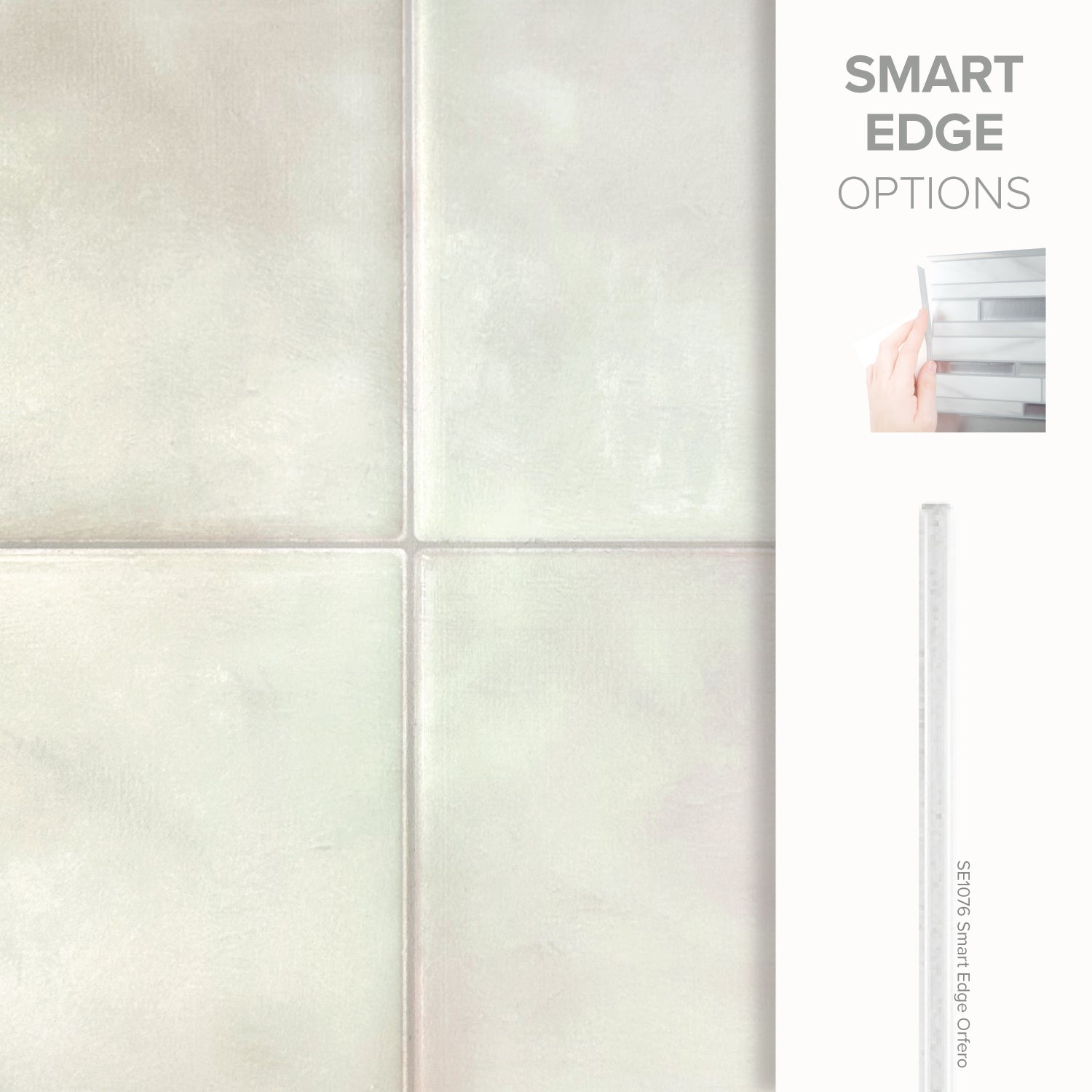 Carrelage adhésif mural x4, 22.86x22.86cm - Smart Tiles Zellige Zagora sticker décoratif salle de bain & cuisine - 5