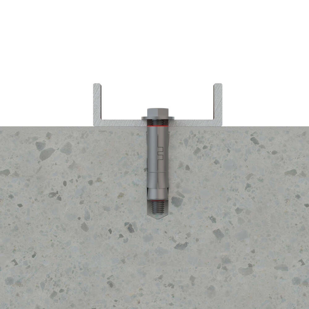 Cheville anti-rotation pour charges lourdes - Douille - Zingué M8 x 55 Ø14 - Boite de 50 - 2