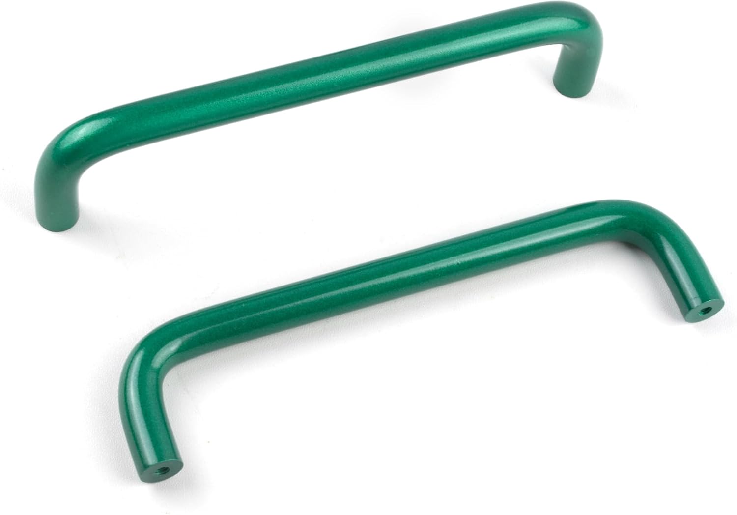 4 sztuki aluminiowych uchwytów meblowych 128 mm, uchwytów do drzwiczek szafki ze śrubami, gałki do szuflad do szafek kuchennych, zielony