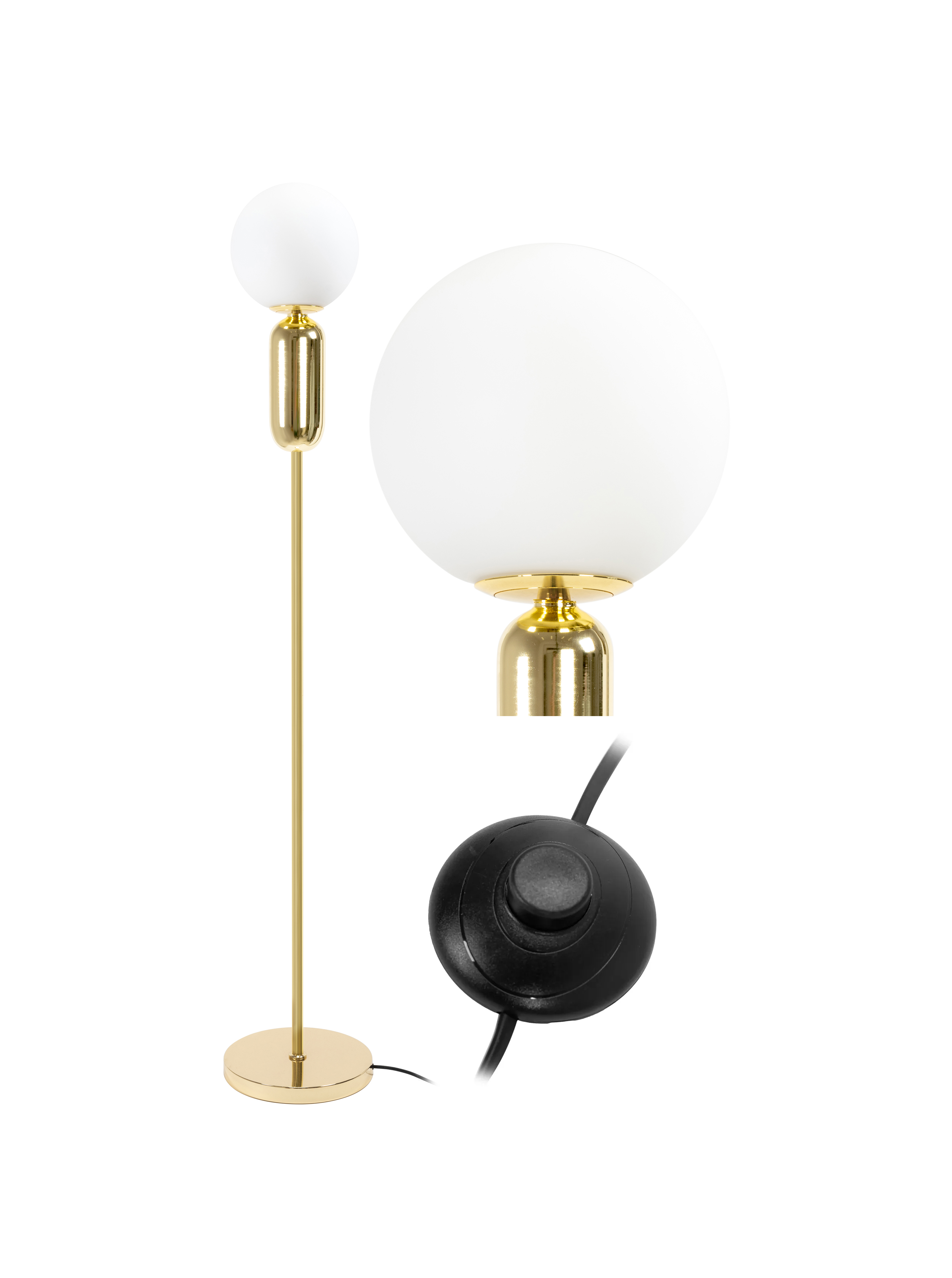 Lampa Stojąca Podłogowa Toolight App928-1F Złoty