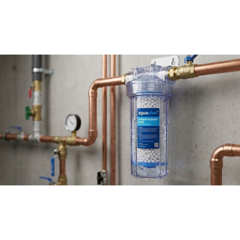 Cartouche de sel polyphosphate en billes pour filtre à eau 10'', évite le tartre et la corrosion dans les canalisations - 5