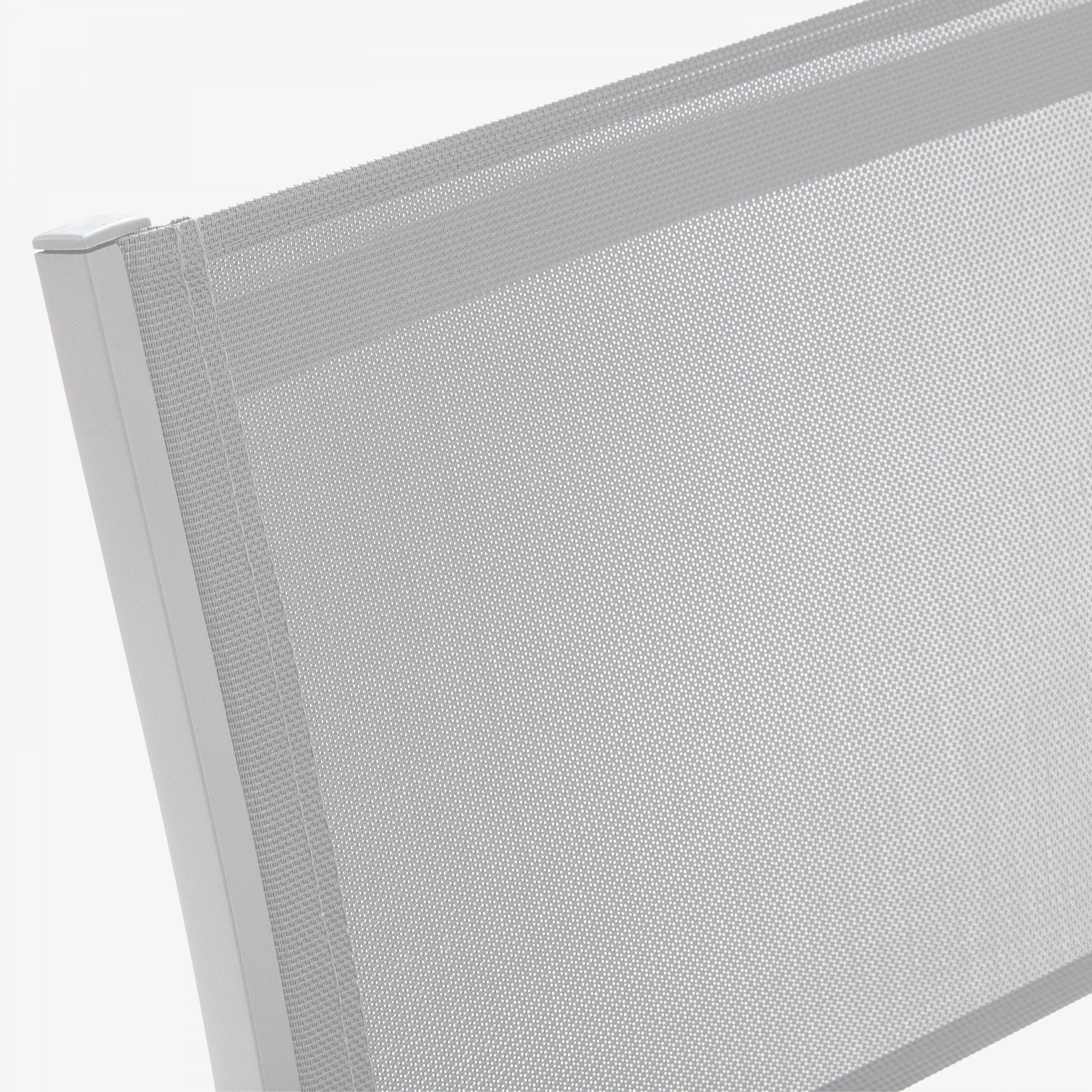 Lot de 2 chaises de jardin aluminium et textilène blanc - 6