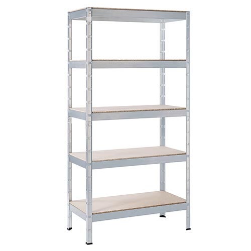 Étagère Charge Lourde Métallique À 5 Niveaux, 180 X 90 X 40 Cm, Pour Garage, Sous-sol, Cave