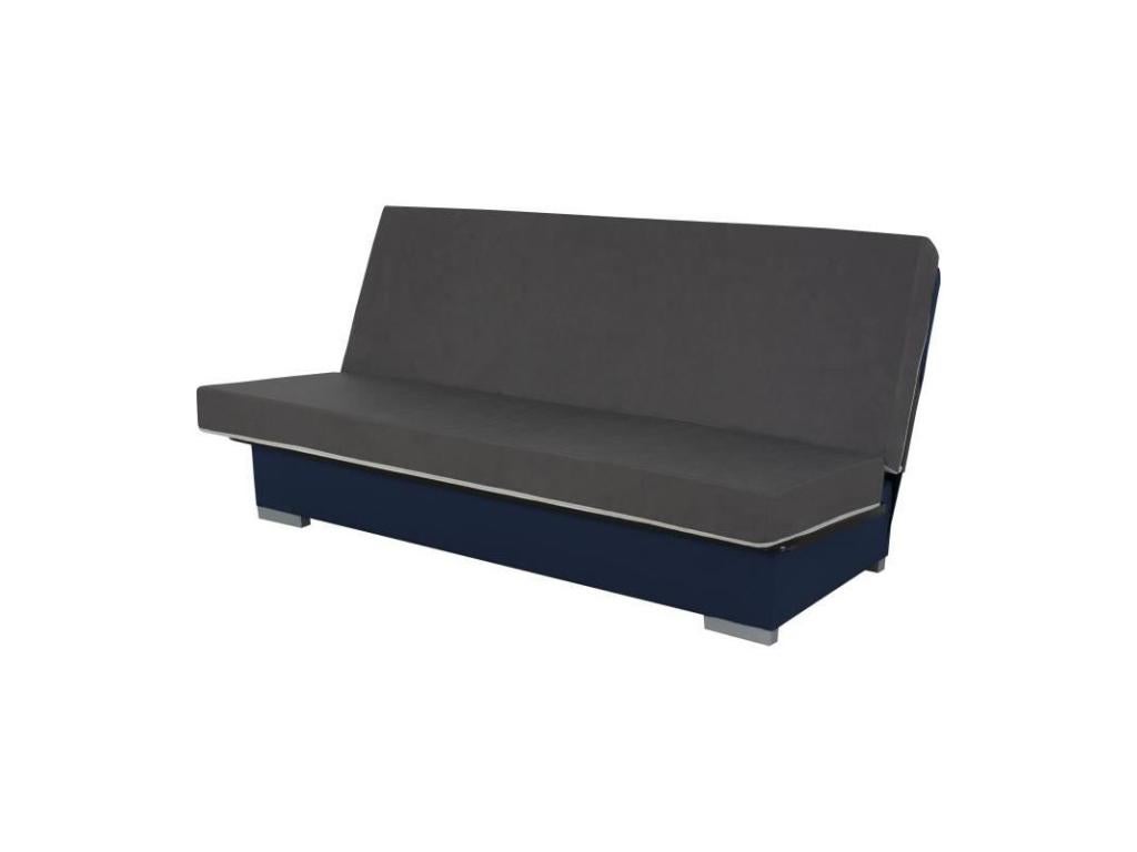 Divano letto KYLIAN 3 posti Tessuto blu 192 x 97 x 90 cm Letto 120 x 190 cm - 5