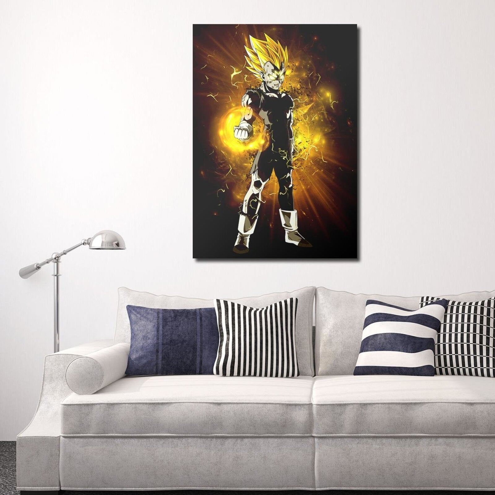 Tableau bois Dragon Ball Super Saiyan Vegeta II - 40 x 60 cm - 3