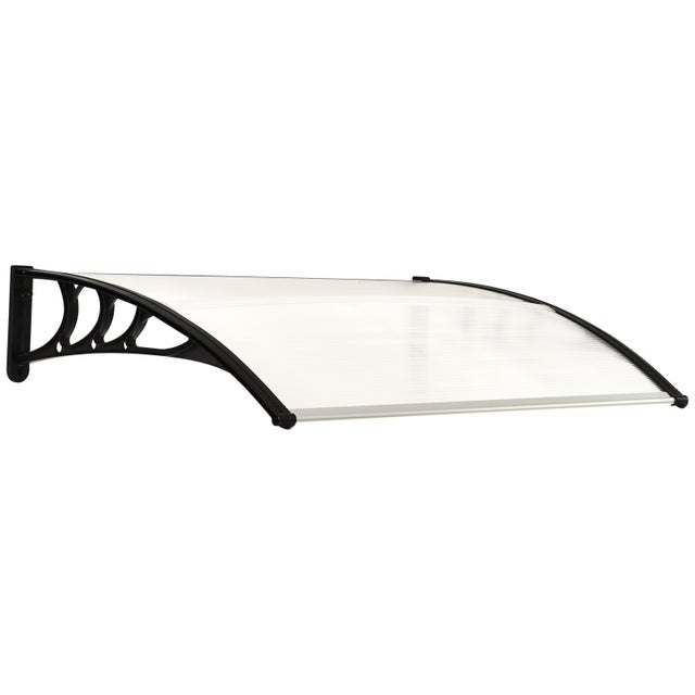 Auvent De Porte 200x97 Cm En Polycarbonate – Alu Résistant, UV Et Intempéries