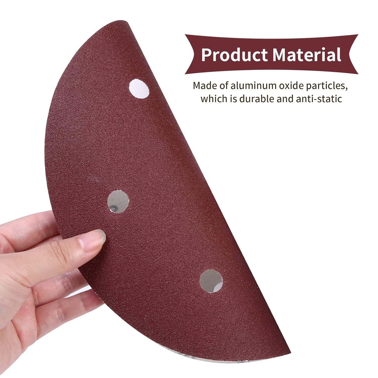 225mm Disque de Ponçage, 30 Pcs Disque Abrasif Circulaire, 6 trous PapierAbrasif Ponceuse, Papier Abrasif pour Ponceuse à Sec Girafe(120 Grain) - 3