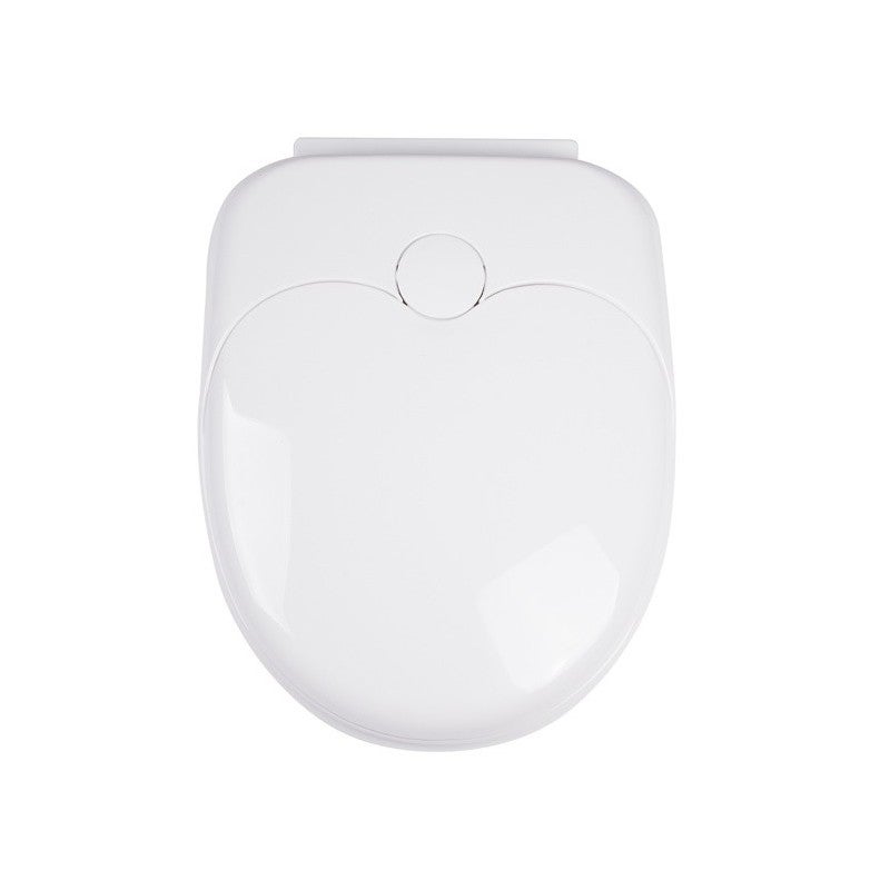 Abattant WC MSV Borneo Blanc & Rose - Charnières PS | Design Imprimé 3 Faces Pour Salle De Bain