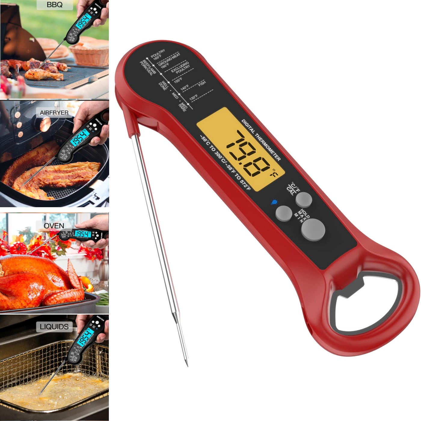 Termometro Digitale Per Carne - Termometro Per Alimenti A Lettura Istantanea Per Cottura Grigliatura Friggitrice Ad Aria Sonda Per Piastra Gadget Da Cucina Essenziali 89797666 Termometro Digitale Per Carne - Termometro Per Alimenti A Lettura Istantanea Per Cottura Grigliatura Friggitrice Ad Aria Sonda Per Piastra Gadget Da Cucina Essenziali 89797666