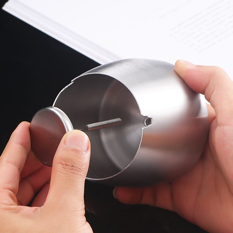 Cendrier Exterieur, Inoxydable Cendrier Coupe-vent, Cendrier Coupe-vent avec Couvercle, Noir Cendrier Exterieur, Inoxydable Cendrier Coupe-vent, Cendrier Coupe-vent avec Couvercle, Noir