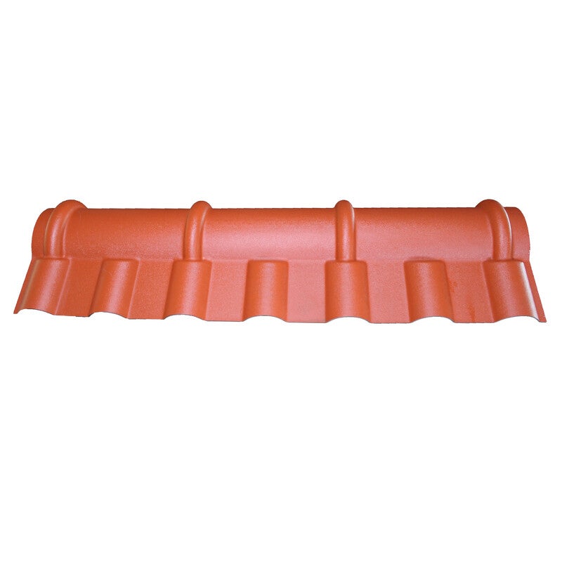 Faîtière PVC pour toiture imitation tuile mini - Coloris - Terre cuite, Longueur - 104 cm - 2