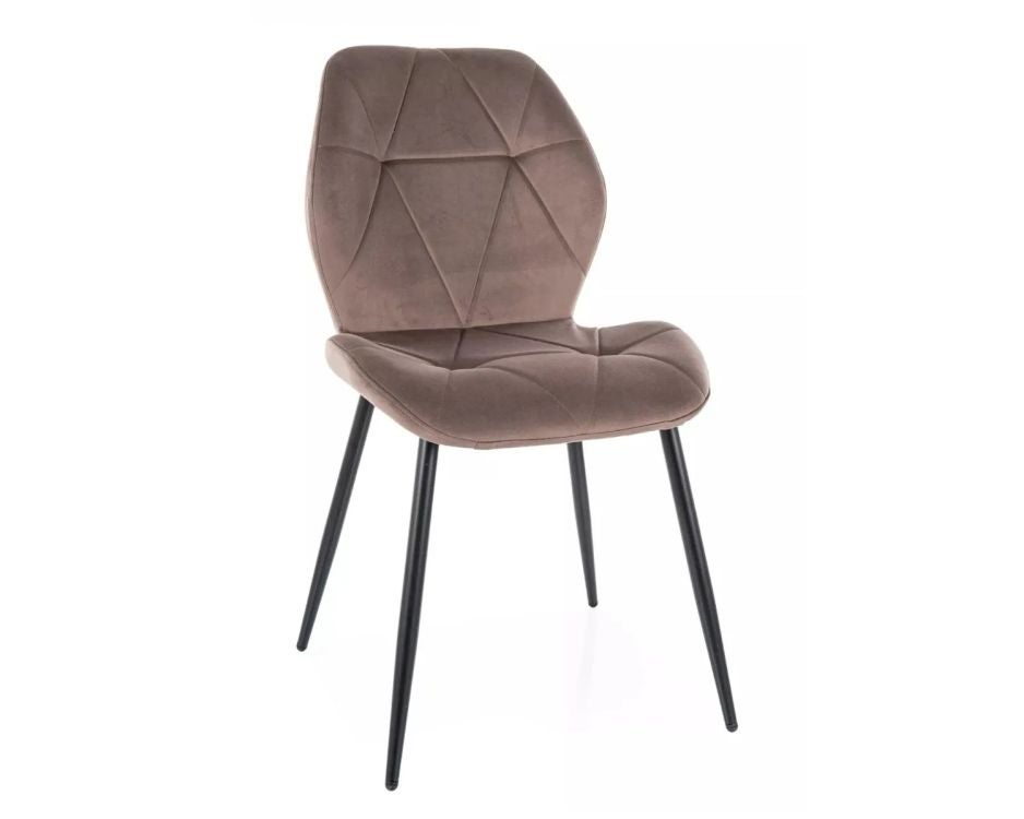 Krzesło tapicerowane RICK VELVET cappuccino