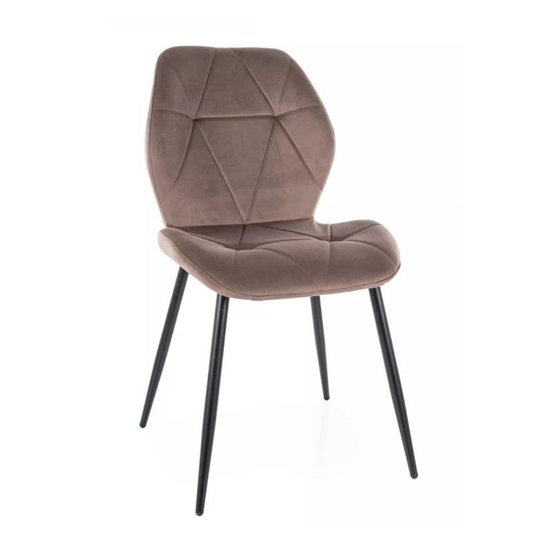 Krzesło tapicerowane RICK VELVET cappuccino