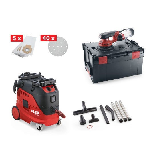 Aspirateur Professionnel FLEX VCE 33 L - Aspiration Sec/humide - Prise Permanente Et Arrêt Automatique - 33 Litres
