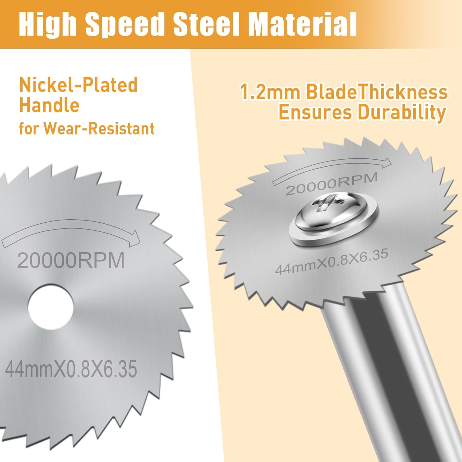 7 Pièces Disques de Coupe pour Perceuse, HSS Lames de Perceuse à Disque avec (60mm) tige Hexagonale 1/4