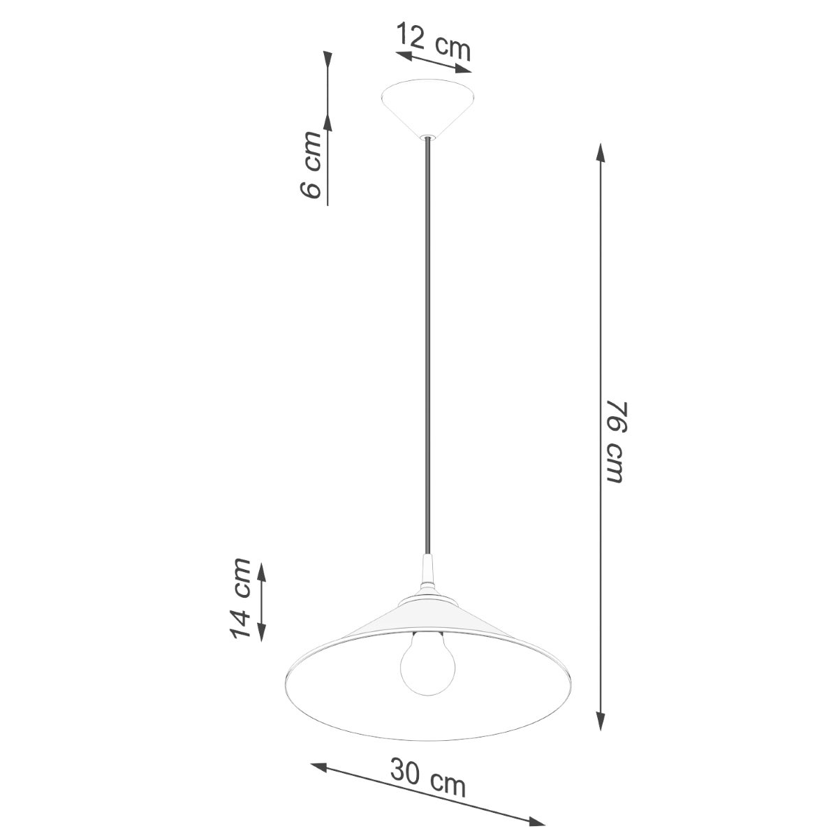Lampa wisząca PALOA biała LED 4000K - 30x30x76cm Sollux - 7