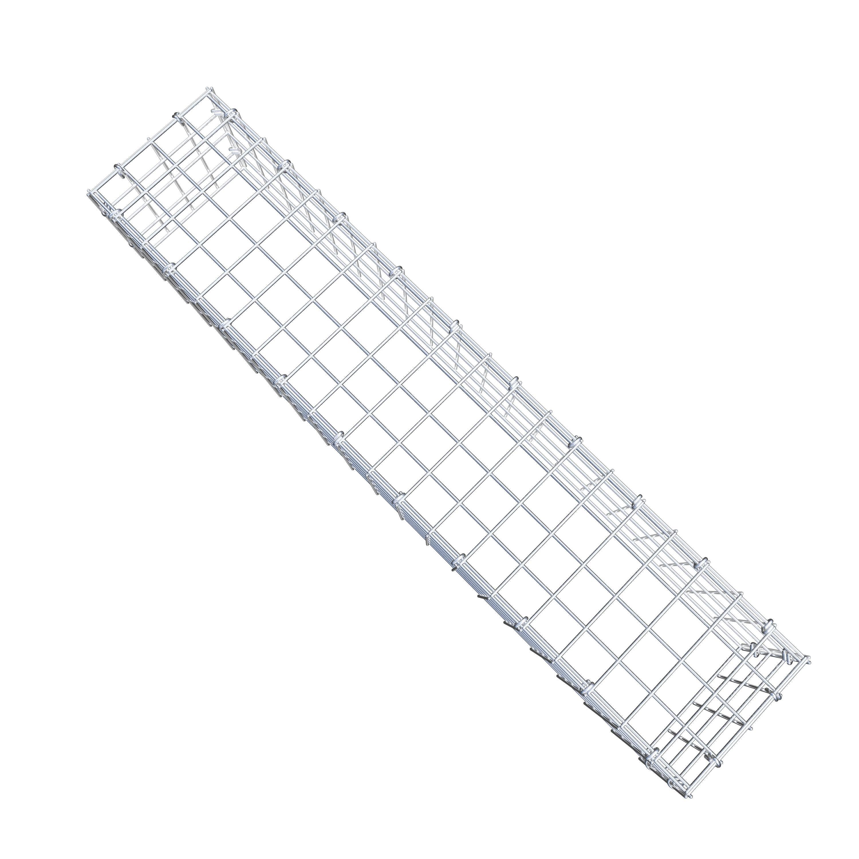 Gavión para apilar en acero galvanizado 100x20x20cm (LxAxP), malla 5 x 5cm, Anillo en C, sin rejilla inferior - 8