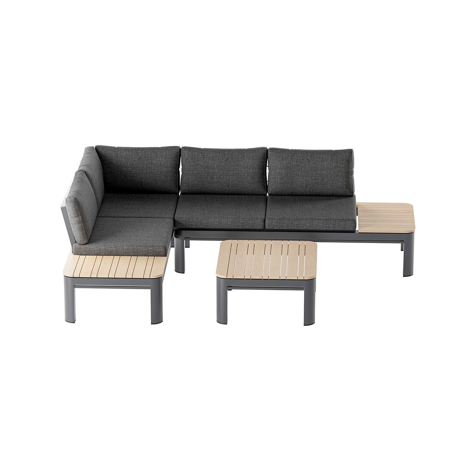 Narożnik ogrodowy aluminiowy BELLANTI Milano Bliss 4-osobowy Dark Grey - 4