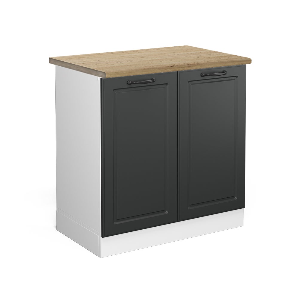 Vicco Szafka pod zlew R-Line, Antracytowy domek wiejski, 80 cm , BP Dąb