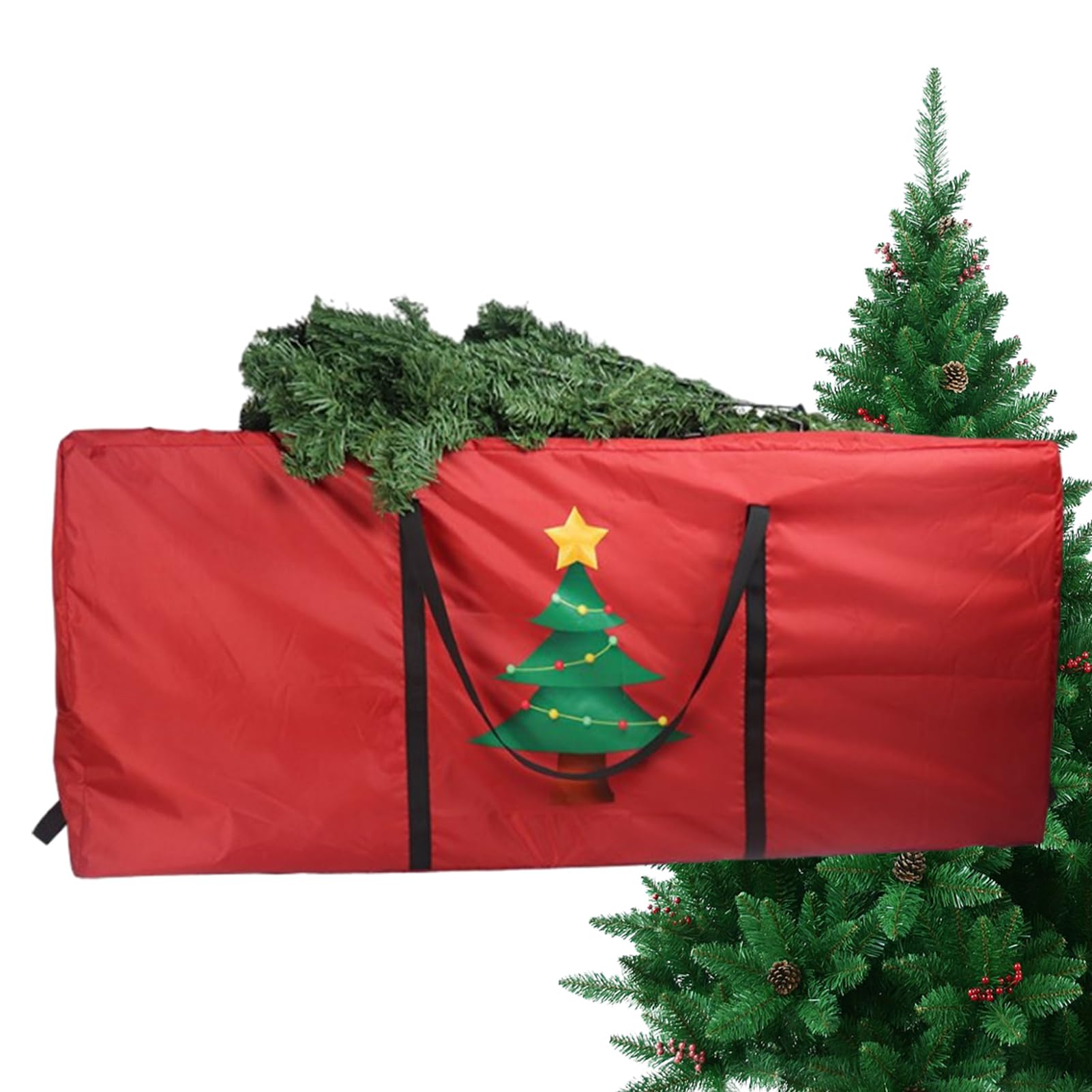 Borsa Per Albero Di Natale 125x50x38 Cm - Per Alberi Da 6-7.5 Piedi - In Tessuto Oxford Impermeabile - Foto 8