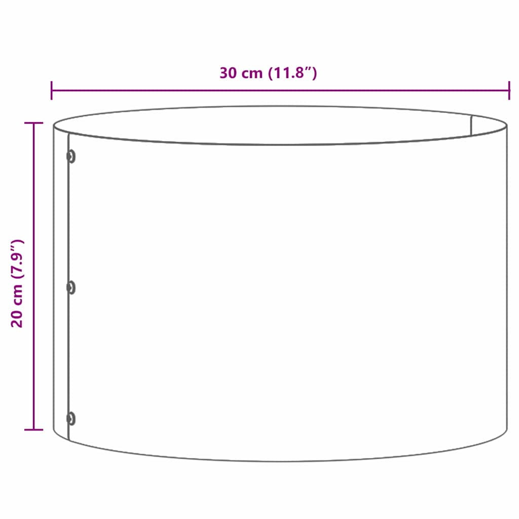 Aro para jardinera blanco 30 x 30 x 20 cm Acero laminado en frío - 5