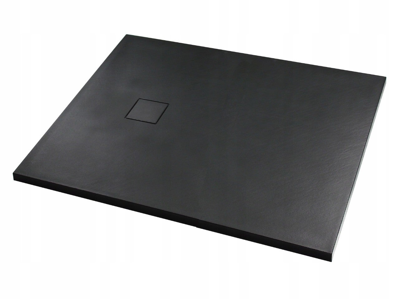 Brodzik prysznicowy slim BLOOM Durasan 100x80x2,6 czarny prostokątny SMC najtańszy brodzik na wymiar 1 szt.