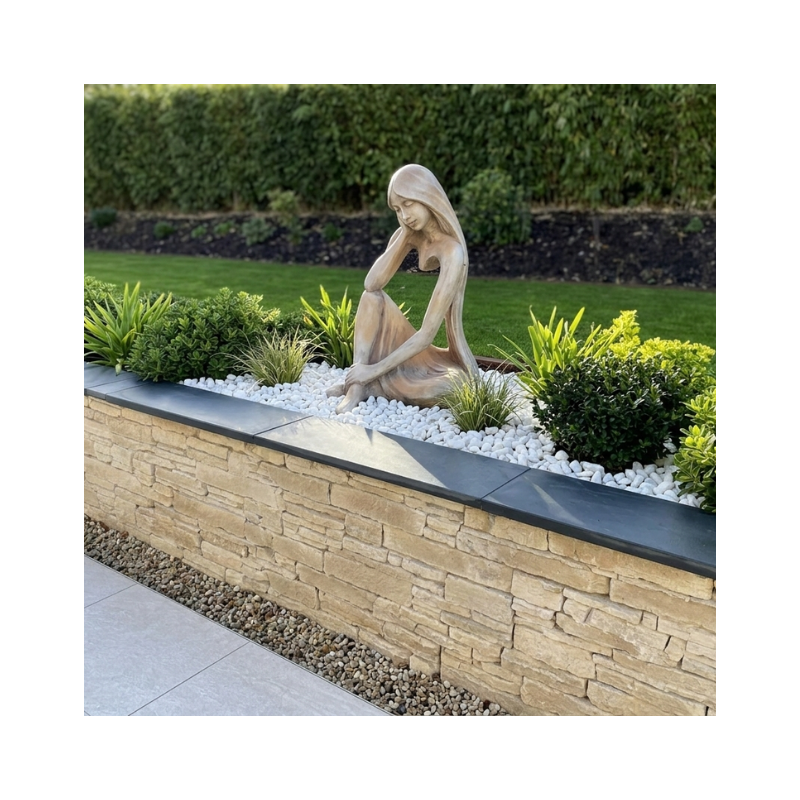 Statue de jardin Iseult effet demi rouille - Rouille 90 cm - 2