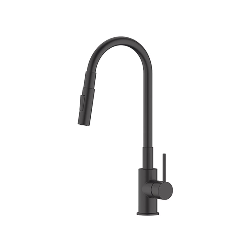 Bateria Jano Nergis ELBA zlew. stojąca elastyczna 2-funkcyjna wyl. czarna, k.czarny