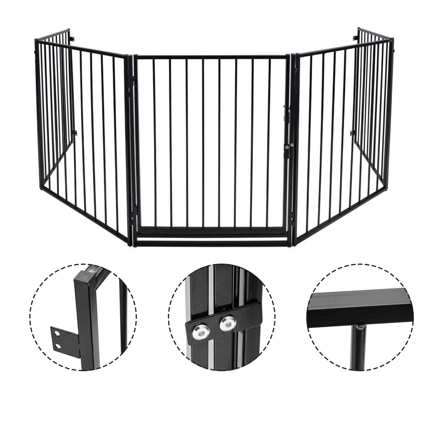 Barrera de seguridad para niños, animales 3 metros 5 paneles 305x76cm